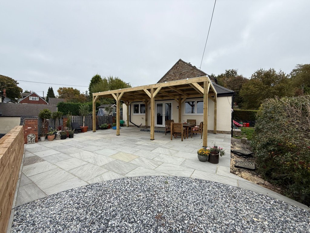 Timber gazebo with lighting UK