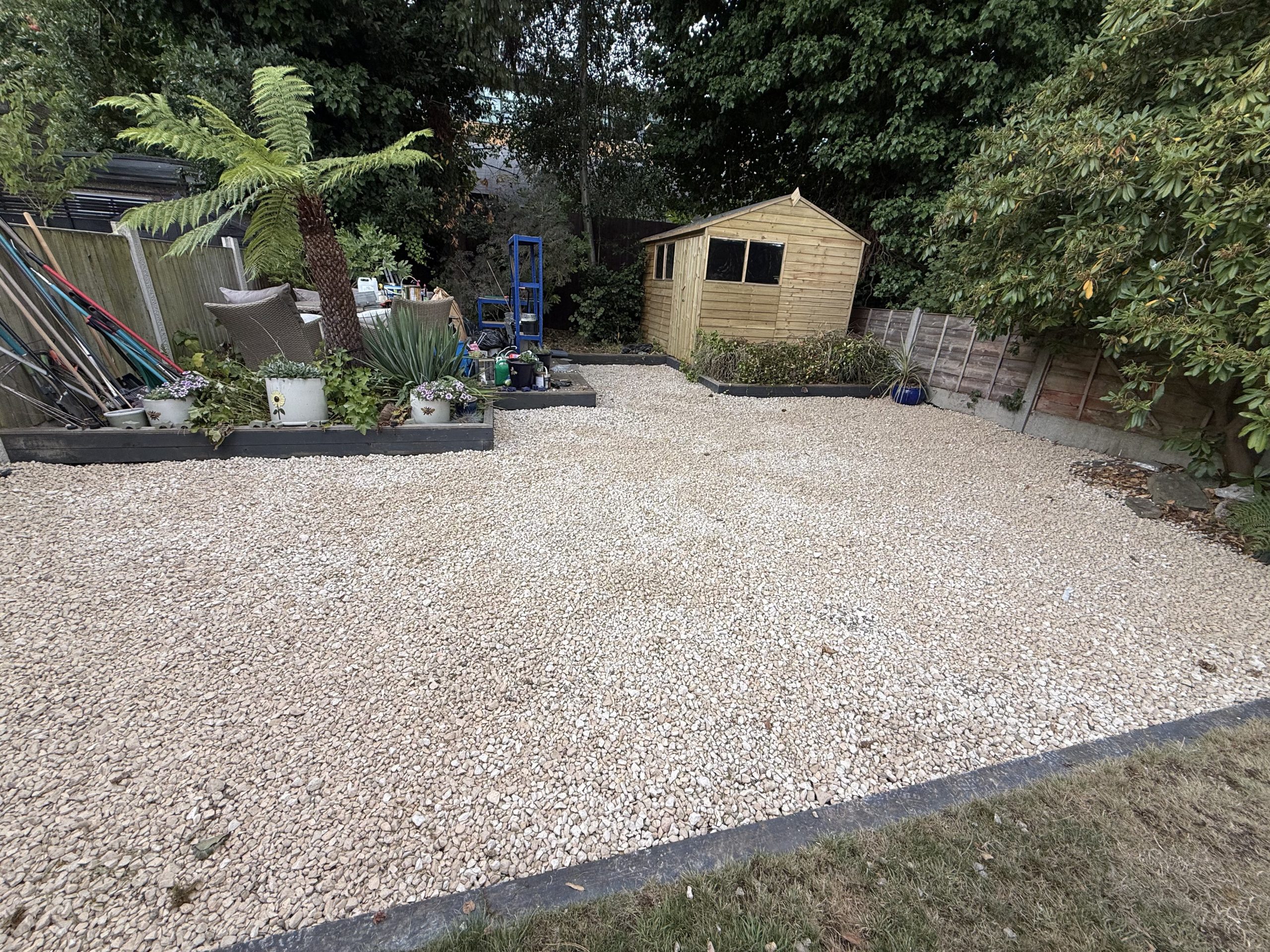 Garden survey at 28 Ashwood Avenue, West Didsbury M20 2ZB showing existing lawn and boundary